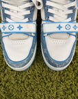 Louis Vuitton Trainer in Denim Azzurra 8