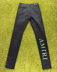 Jeans Amiri Nero con dettagli Verdi 34