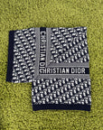 Sciarpa Christian Dior monogram in oblique Blu Navy