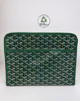 pochette Goyard misura GM verde e arancione