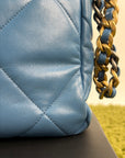 Borsa Chanel 19 Trapuntata in Pelle Azzurra