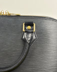 Borsa Alma PM in pelle epi Louis Vuitton Nero