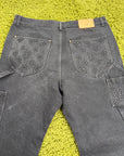 Jeans Louis Vuitton Carpenter in Denim Nero 36
