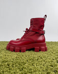 Prada Monolith in Pelle Rossa 8.5=42.5
