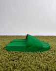 Sandali Flat Bottega Veneta in gomma Verde 36