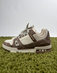 Louis Vuitton Trainer in Denim Marrone 7.5
