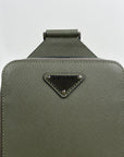 Borsa Monospalla Brique Prada in pelle saffiano Verde