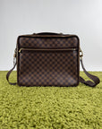 Borsa Sabana In tela Damier Ébène Louis Vuitton Marrone