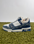 Louis Vuitton Trainer In Denim Blu 7.5