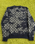 Pullover Louis Vuitton in Lana Blu Navy Monogram S