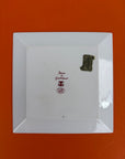 Piatto Hermes rosso e bianco