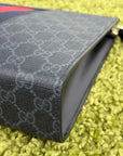Pochette Gucci nera blu e rossa