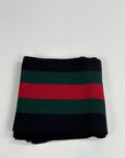 Sciarpa Gucci nera verde e rossa