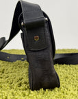 Borsa a tracolla saddle in jacquard Christian Dior Nero