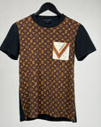 T shirt Louis Vuitton femminile Size L marrone e nera
