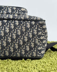 Zaino Dior Saddle In Jacquard e pelle di Vitello Grigio