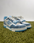 Louis Vuitton Trainer in Denim Azzurra 8