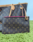 Borsa Neverfull Louis Vuitton MM Marrone