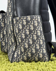 Zaino Dior Saddle In Jacquard e pelle di Vitello Grigio