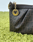 Borsa Fendi Baguette in tela Marrone