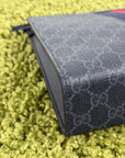 Pochette Gucci nera blu e rossa