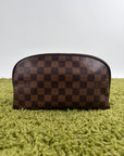 Beauty Case Louis Vuitton in tela Damier Marrone