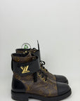 stivale Louis Vuitton Wonderland Size 36.5 Marrone e nero