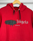 Felpa Palm Angels Size S rossa e nera