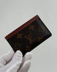 Portacarte Louis Vuitton Marrone