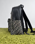 Zaino Dior Saddle In Jacquard e pelle di Vitello Grigio