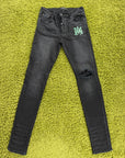 Jeans Amiri Nero con dettagli Verdi 34