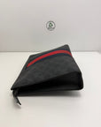 pochette Gucci nero blu e rosso