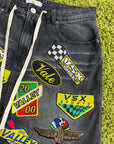 Pantaloncino Jorts Passport Valley Dreams In Denim Nero Multicolor 32