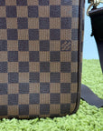 Borsa Sabana In tela Damier Ébène Louis Vuitton Marrone