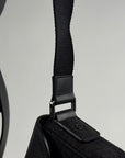 Borsa a tracolla saddle in jacquard Christian Dior Nero