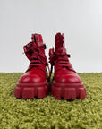 Prada Monolith in Pelle Rossa 8.5=42.5