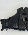 Stivali Prada Monolith in pelle e Re-nylon con pouch Size 36 nero