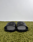 Sandali Slide Chrome Hearts in pelle Nero 45