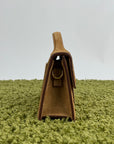 Jacquemus La Grande Bambino camoscio marrone con effetto Coccodrillo