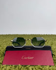 Occhiali da sole Cartier Decor C Allongè con montatura a giorno Verdi - Second Hand Di Fiore