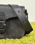 Borsa a tracolla saddle in jacquard Christian Dior Nero