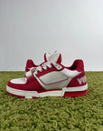 Louis Vuitton Trainer in denim Rossa 7.5 - Second Hand Di Fiore