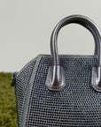 Borsa Micro Antigona In raso Con strass lavanda Viola