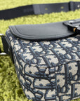 Borsello Dior Monogram blu e grigio