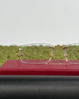 Occhiali Rimless Rettangolari CT05630 Cartier Con aste oro