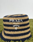 Cappello Prada beige e blu