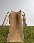 Borsa Louis Vuitton OnTheGo azzurra bianca e gialla