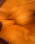 Pochette Goyard Jouvence in tela Goyardine nera con profili marroni