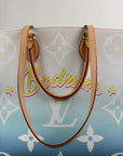 Borsa Louis Vuitton OnTheGo azzurra bianca e gialla