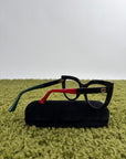 Occhiali Gucci Con montatura a farfalla in acetato nera Multicolor